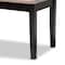 Baxton Studio Teresa Sand Upholstered and Dark Brown Finished Wood Dining Bench 170-10916 - alternate 6